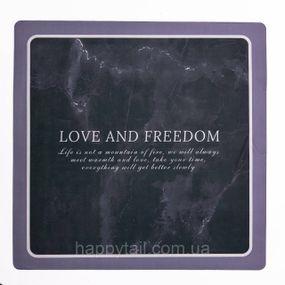 Коврик для ванной диатомитовый 58х58 см Love and freedom — влаговпитывающий коврик HP-42-10