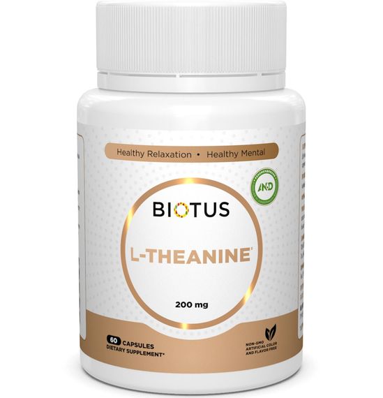 Теанін Biotus L-Theanine 200 mg 60 Caps BIO-531101