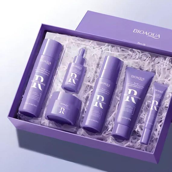 Подарунковий антивіковий набір косметики для обличчя 6в1 BIOAQUA Retinol з ретиноломю | Зображення 1