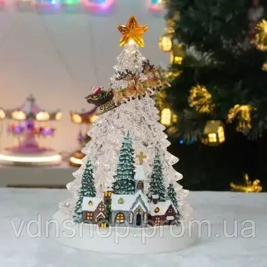 Новорічний ліхтар-нічник LED / Різдвяний світильник Новорічний нічник WDL-24080A YU227 | Зображення 2