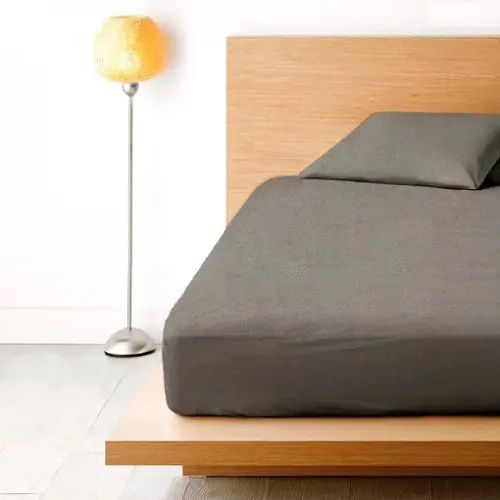 світло сіре Простирадло махрове на резинці з наволочками Anisa (220х240+30 см) | Зображення 3