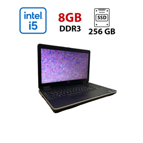 Ноутбук Б-клас Dell Latitude E6540 / 14" (1366x768) TN / Intel Core i5-4210M (2 (4) ядра по 2.6 - 3.2 GHz) / 8 GB DDR3 / 256 GB SSD / Intel HD Graphic 4600 / WebCam б/в