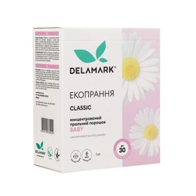 Концентрований безфосфатний пральний порошок Delamark Baby 1 кг (4820152330222)