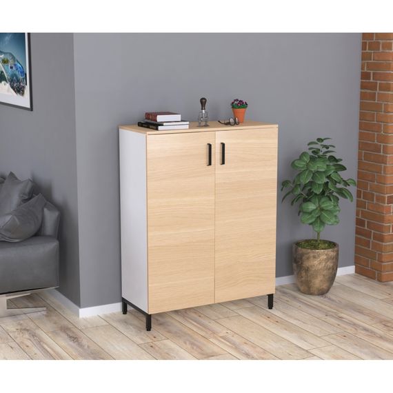 Тумба офисная Loft Design LT-900-1200 белая дуб палена | Зображення 2