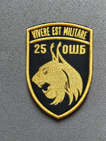 Шеврон 25 ОШБ / ОШП (черный) | Зображення 2
