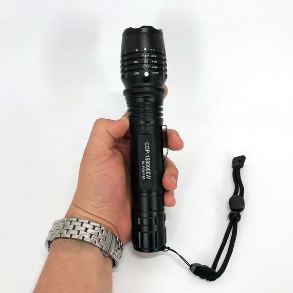 Фонарь переносной с лед лампой Bailong, Лед фонарик с зарядкой, Фонарь ручной металлический TH-48 | Зображення 4