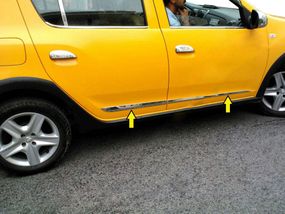 Молдинг дверной (4 шт, нерж) для Renault Sandero 2013-2024 гг
