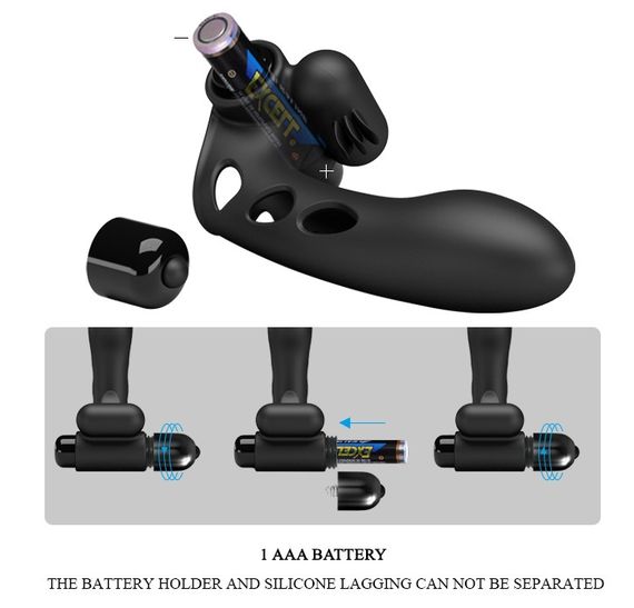 Кліторальний стимулятор на палець Pretty Love-Orlando Finger Black, BI - 014836 sexstyle | Зображення 8