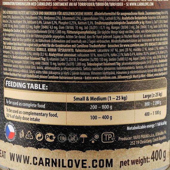 Вологий корм з північним оленем для собак Carnilove Dog Adult Venison and Reindeer, 400 гр | Зображення 4