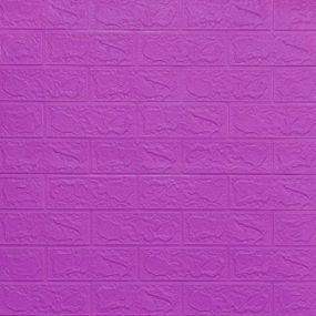 Декоративна 3D панель самоклейка під цеглу Пурпурний 700х770х3мм (014-3) SW-00000863