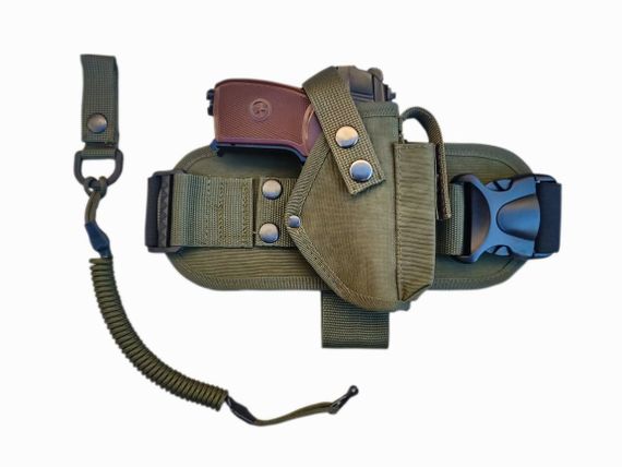 Тактична ПМ Макарова стегна з платформою 11707 колір Олива,зелений, хакі, шнур, тренчик 972 MAS MAS | Зображення 1