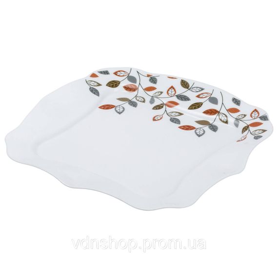 Столовый сервиз фарфоровых квадратных тарелок на 6 персон 24 предмета белый HP23405 | Зображення 5