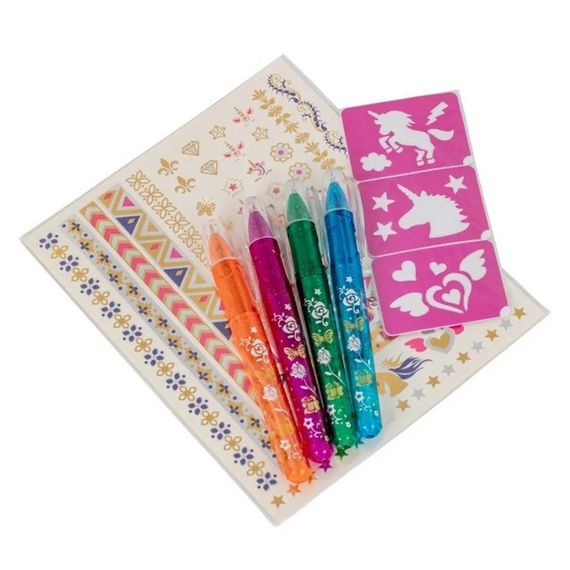 Детский набор боди-арта "Единорог" T20729 трафареты с рисунками | Зображення 1