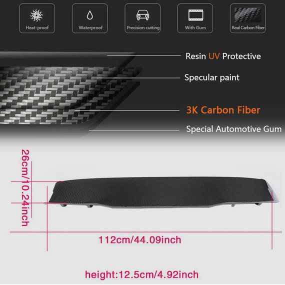 Спойлер V4 (для GTI/R HB, Карбон) для Volkswagen Golf 7/E-Golf 2012-2020 гг | Зображення 4