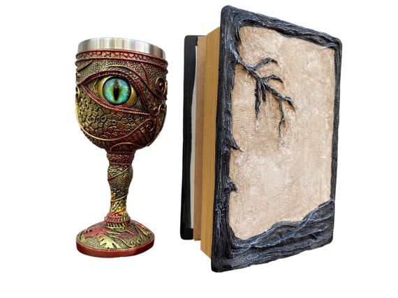 Подарунковий набір Келих 3D Око Зелений і Блокнот 3D «Тінь Ворона» | Зображення 1