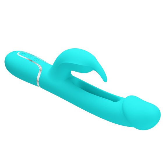 Вібратор із стимулятором клітора PRETTY LOVE — Kampas Rabbit 3 in 1 Green, BW-500025-1 Sex Aura | Зображення 4