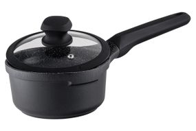 Ковш кухонный Vinzer Kuro 50426, 1.2 л, 16 см, алюминиевый с антипригарным покрытием и крышкой