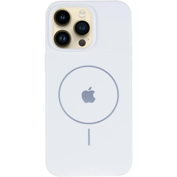 Чохол Silicone Case Full Protective (AA) V2 with MagSafe для Apple iPhone 14 Pro (6.1") Бежевий / Desert Gold Білий / White | Зображення 1