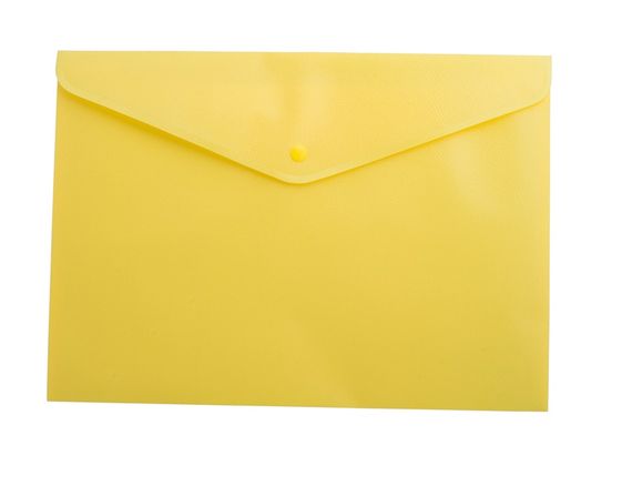Папка-конверт, на кнопке, А5, BM.3935-99 BUROMAX, матовый полупрозр.пластик (4823078953421) Жовтий
