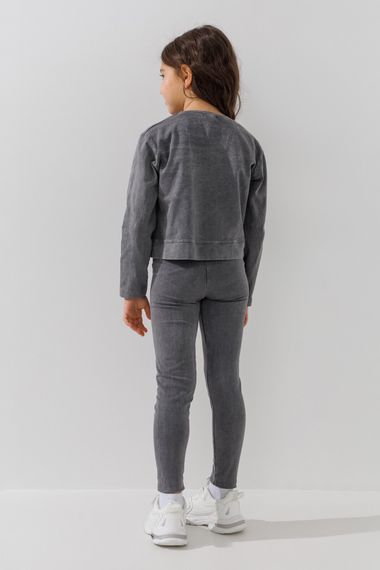 Костюм світшот+лосини для дівчинки Benini 251001 122 см Сірий shop (2000990934994) | Зображення 4