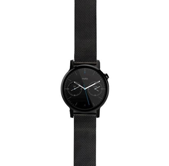 Миланский сетчатый ремешок Primo для часов Motorola Moto 360 2nd gen (42mm) - Black