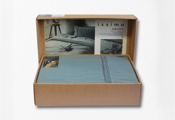 Постельное белье  Issimo Drope Poplin 200 х 220 см Teal Green | Зображення 5