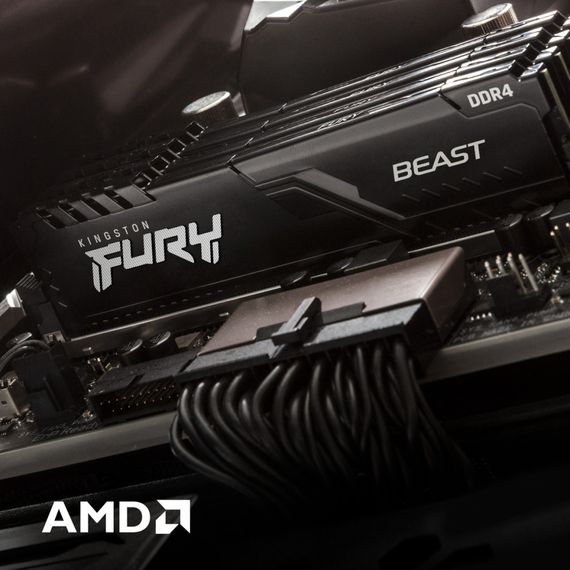 Модуль пам'яті для комп'ютера DDR4 32GB (2x16GB) 3200 MHz Fury Beast Black Kingston Fury (ex.HyperX) (KF432C16BBK2/32) | Зображення 7