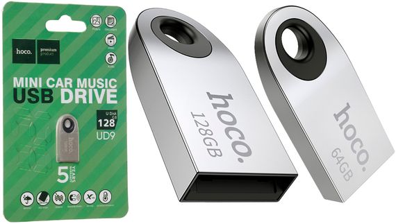 Флеш-пам'ять HOCO UD9 USB2.0 128Gb сталевий (MAW-41758_1046) | Зображення 2