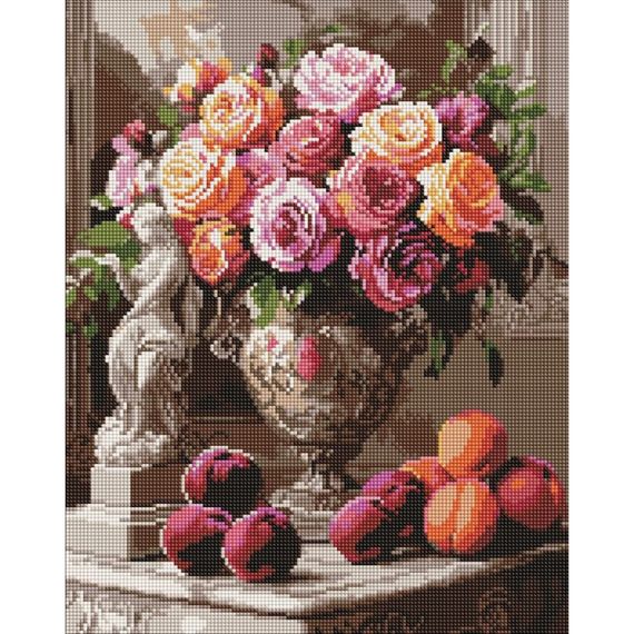 Алмазна мозаїка "Вишукані троянди" ©art_selena_ua AMO8122, 40х50 см