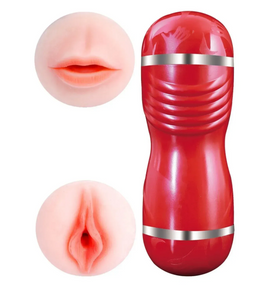 Мастурбатор із двома входами OYO - Double Pump RED, YQM-205 Sex Aura