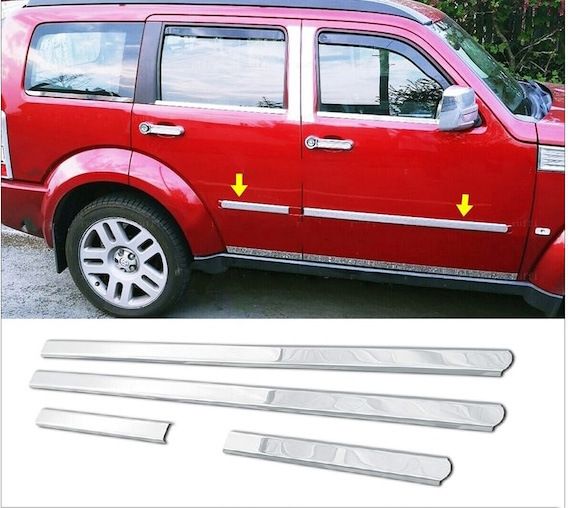 Молдинг дверей (нерж) для Dodge Nitro 2007-2024 гг