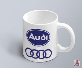 Чашка  з принтом авто логотип Audi  (02010102025)