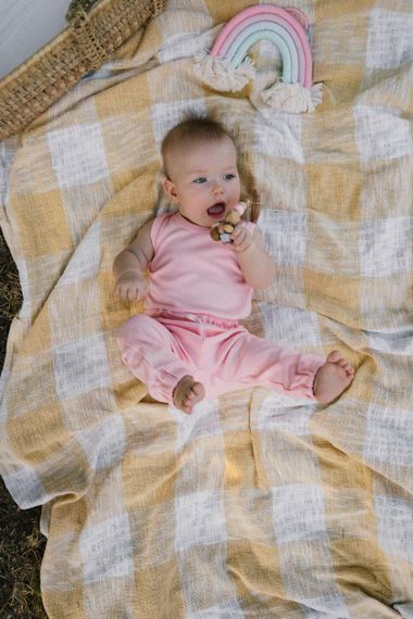 Дитячий комплект для малюка боді майка та штанці, інтерлок рубчик, рожевий | Зображення 3