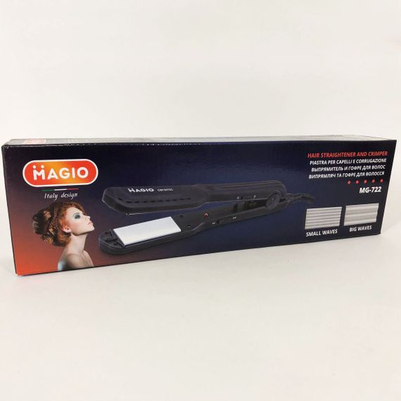 Щипці для волосся MAGIO MG-722 з насадками для гофре, Плойка вирівнювач, Випрямляч для UY-808 волосся 2в1 | Зображення 5