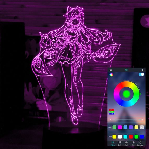 Акриловий світильник-нічник керування з телефона tty-n000637