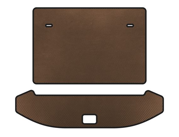 Килимок в багажник EVA (3 ряди, Коричневий) для Jetour X70 2018- рр
