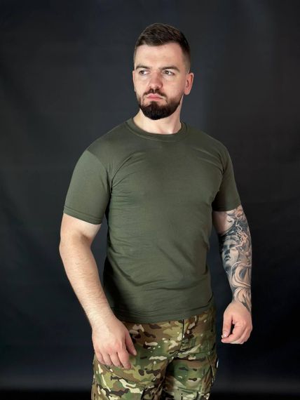 Футболка Військова Олива Х/Б Military Бавовна | Зображення 3