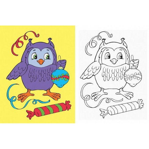 Дитяча розмальовка "Подивись і розфарбуй Новий рік" 628009 | Зображення 3