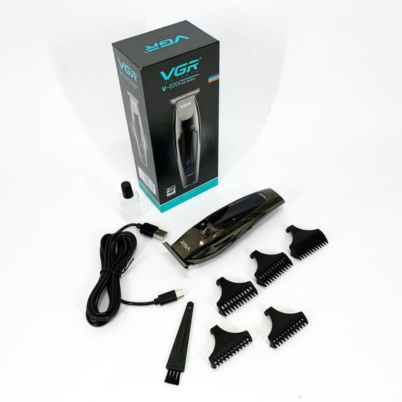 Машинка для стрижки волосся VGR V-070 Тример акумуляторний з USB та індикатором зарядки | Зображення 6