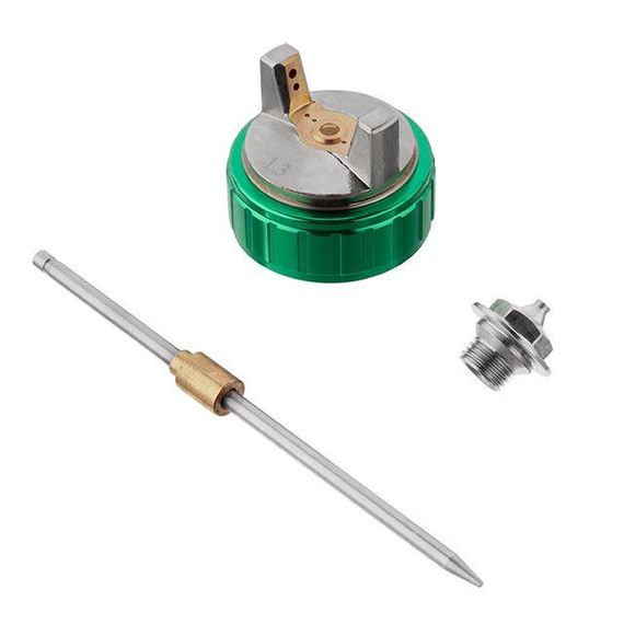 Комплект форсунки 1.3 мм для фарбопульта LVLP PT-0131, PT-0132, PT-0133, PT-0134, PT-0135, PT-0136 (дюза, повітряна1 | Зображення 1