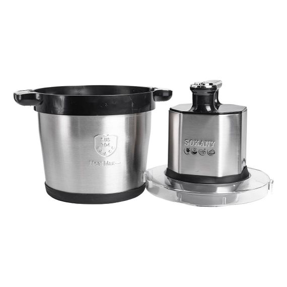 Чопер подрібнювач 800 Вт з чашею на 4,5 літрів 6 лез м'ясорубка Sokany SK-06033 | Зображення 4
