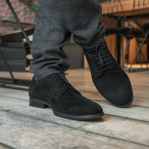 Чорні замшеві туфлі 40 розмір | Зображення 8