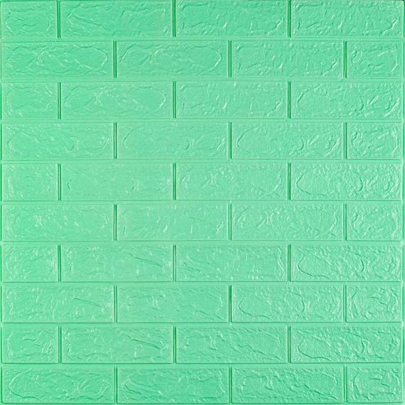 3D панель самоклеющаяся 700x770x3мм кирпич Мята (012-3) SW-00000233