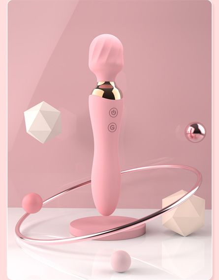 Вібратор мікрофон "Double vibration", колір рожевий, 10 режимів вібрації Sex Aura