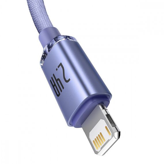 Кабель Baseus Crystal Shine Series Lightning 2.4A (2m), Синий, 2.0 м | Зображення 5