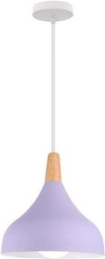Підвісна лампа COSFEEL E27, фіолетова, ретро, скандинавський стиль, метал+дерево, для кухні, спальні світильник