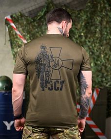 Тактична волога відводяча футболка ЗСУ oliva ПП7635