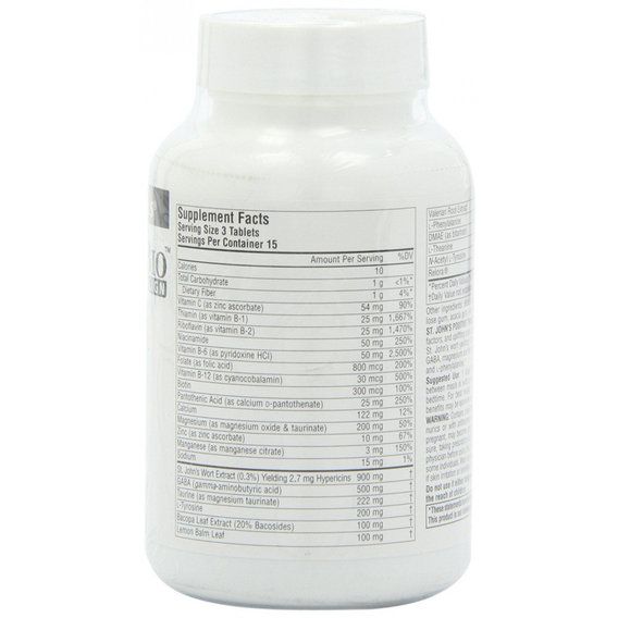 Комплекс для профилактики нервной системы Source Naturals St. John's Positive Thoughts 45 Tabs | Зображення 1