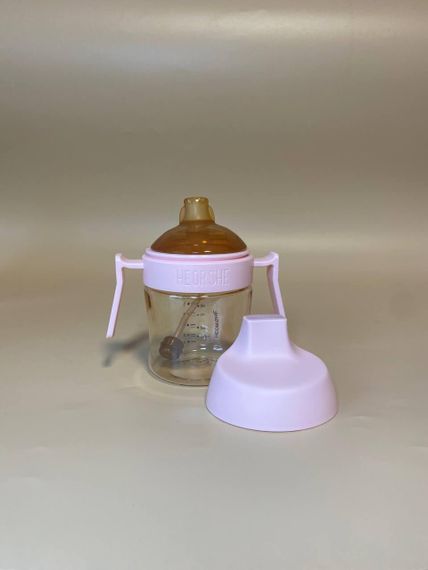 Поїльник дитячий HEORSHE 210 мл Рожевий | Зображення 3