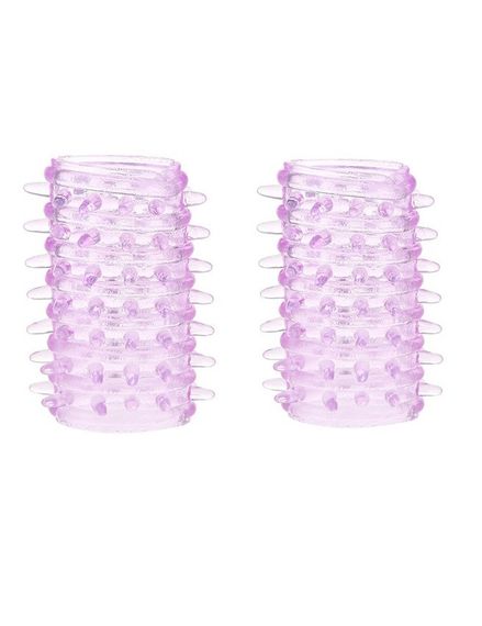 Насадки на палець Star Night рельєфні, рожеві, 2 шт. sexstyle